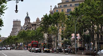 nearby avenues catalonia square barcelona city center
