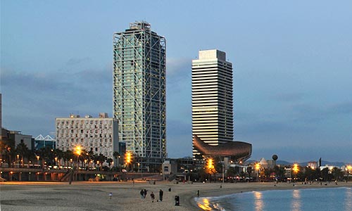  alojamiento hoteles frente playa barceloneta reserva hotel arts barcelona puerto olimpico