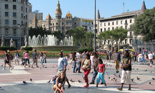  guia places historiques ciutat barcelona placa catalunya 