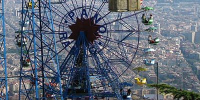  list amusement parks barcelona info park montain tibidabo 