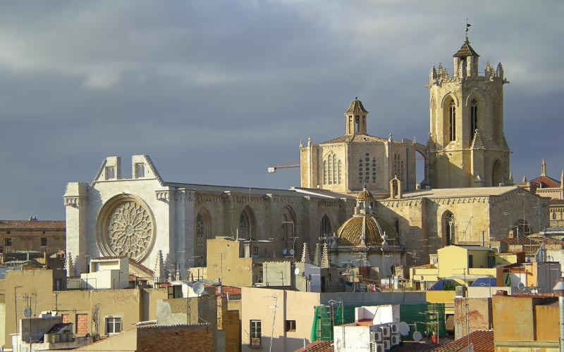 visite eglise plus grand tarragona interior vue generale cathedrale santa tecla
