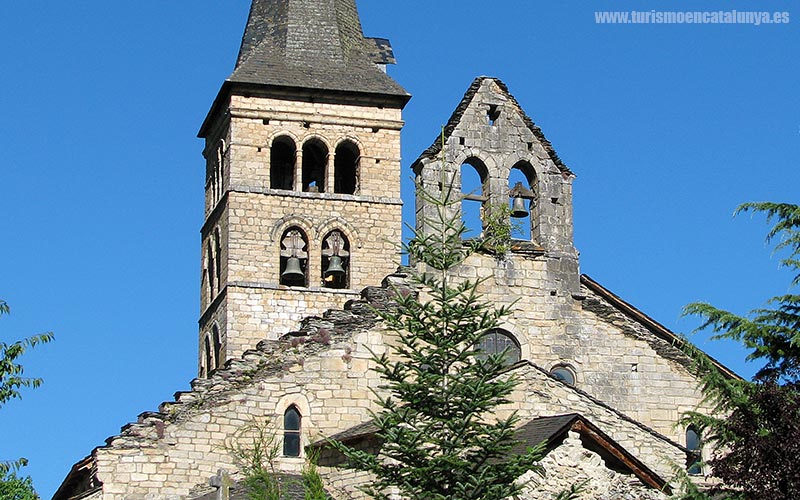 guide visite exterieur eglise romane Santa Maria Arties vallee Aran