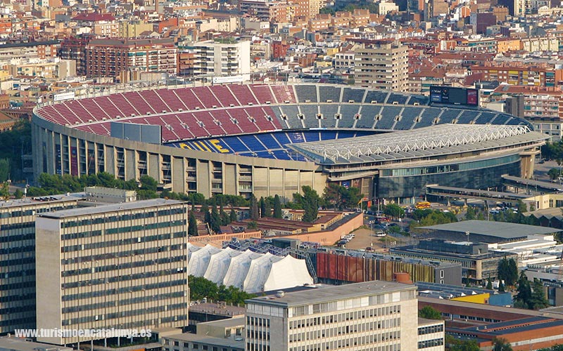 guia visita museo futbol club barcelona vista aerea estadio Camp Nou