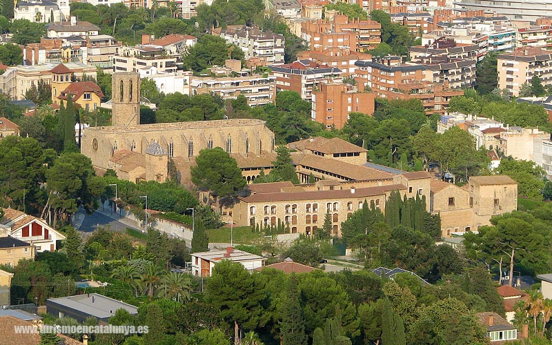  vista aerea abadia Pedralbes Barcelona guia turistica 