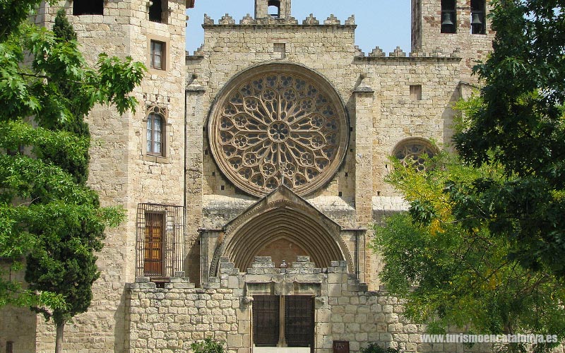  vista façana abadia Sant Cugat guia turistica 
