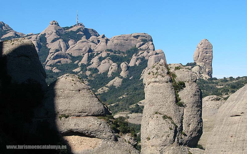 guia turistica parc natural serra montserrat barcelona antenes pic sant jeroni 