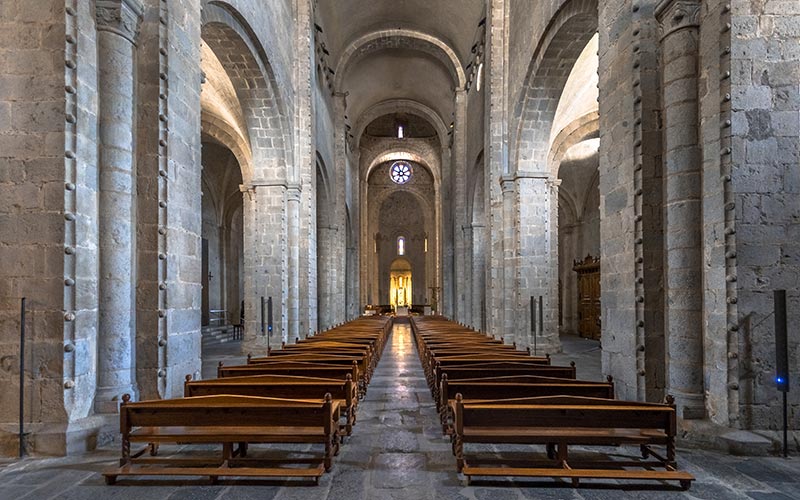  visit inside cathedral seu urgell main nave 