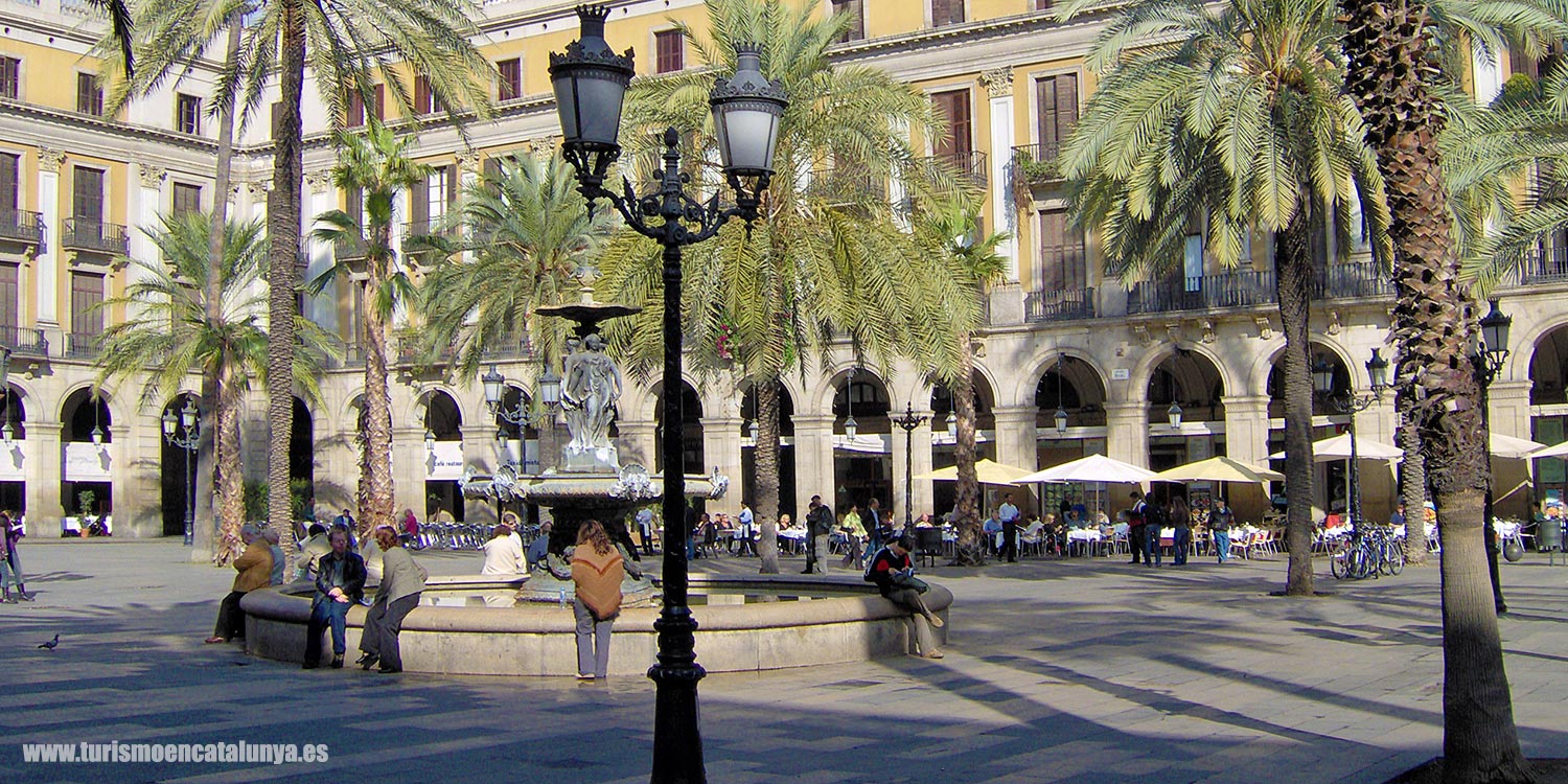 informacion turistica plaza real ciudad barcelona fuente tres gracias