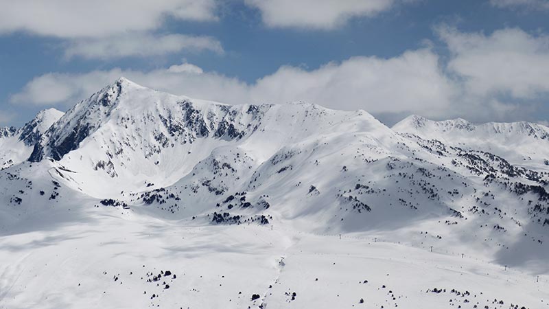  Ski resort of Baqueira Beret. Ski and snow in the province of Lleida.